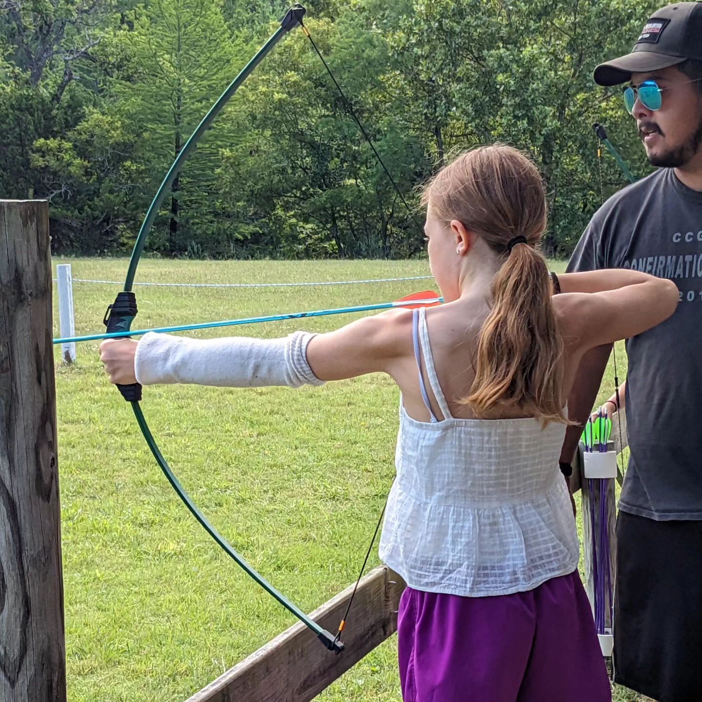 archery at summer camp